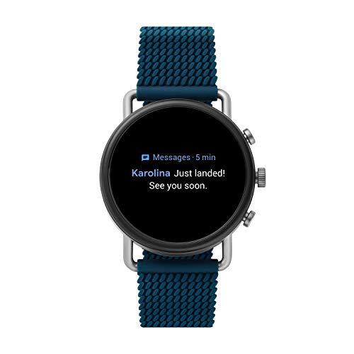 Skagen Touchscreen & Men's 22mm Stainless Steel Mesh Watch Band, Silver-Tone